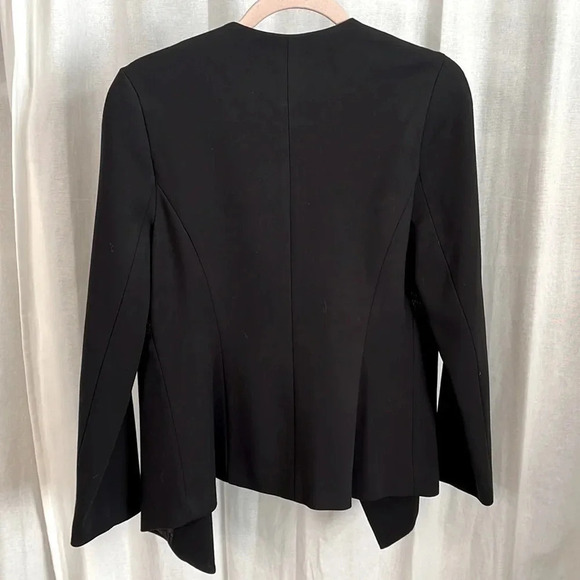 JULES & LEOPOLD Open Blazer Faux Leather Detail Lined, Size M - Picture 6 of 8